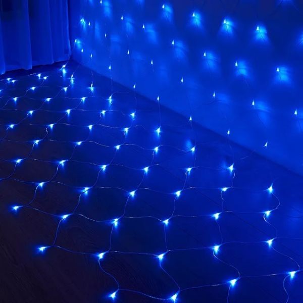 Christmas Garland grid blue