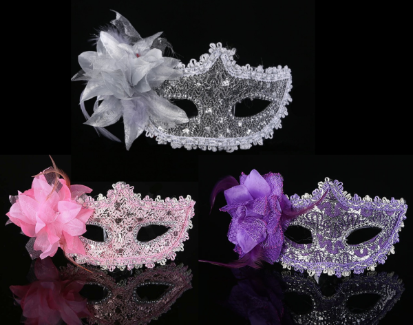 Carnival mask with flower