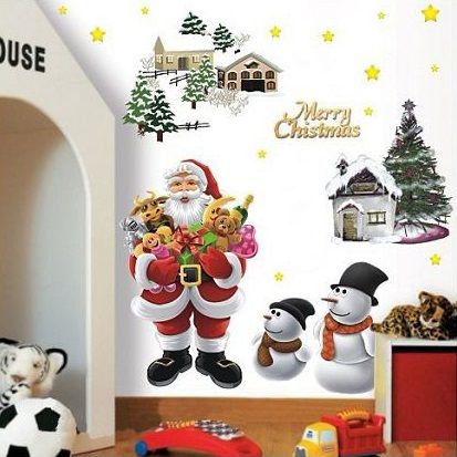 Wall sticker Santa Claus with gifts